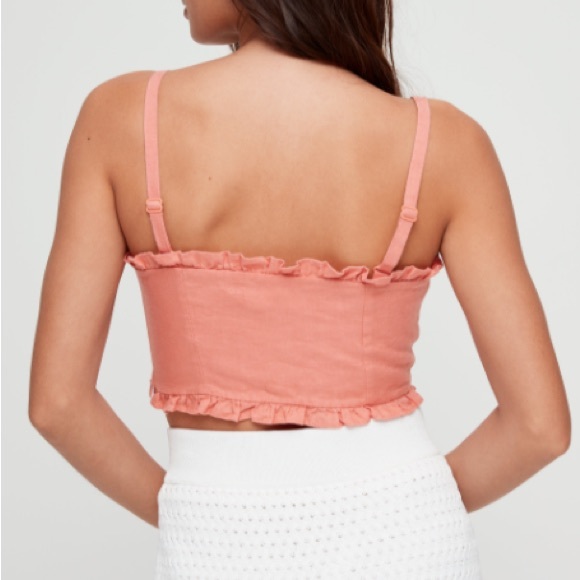 Aritzia Pink Sariah Top - Picture 2 of 9